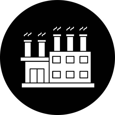 Factory icon, vector illustration simple design