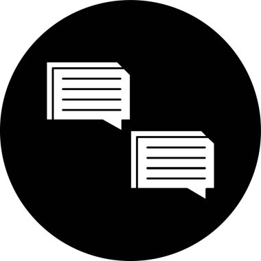 Sohbet simgesi, vektör illüstrasyonu basit tasarım