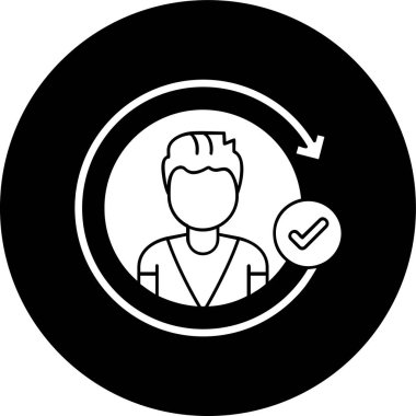 Profil Tamamlama simgesi, vektör illüstrasyonu basit tasarım