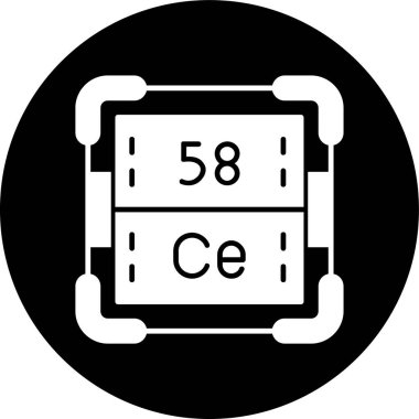 Seryum simgesi, vektör illüstrasyonu basit tasarım