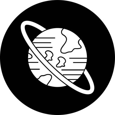 gezegen simgesi, vektör illüstrasyonu basit tasarım