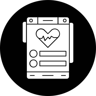 Sağlık Uygulaması simgesi, vektör illüstrasyonu basit tasarım