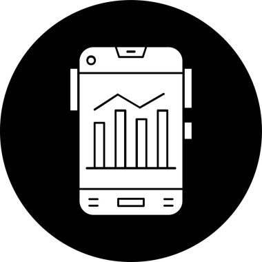 Analytics icon, vector illustration simple design