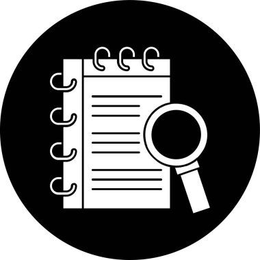 büyütme cam simgesi, vektör illüstrasyonu basit tasarım