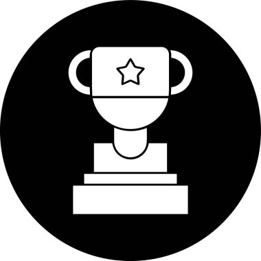 Kupa simgesi, vektör illüstrasyonu basit tasarım