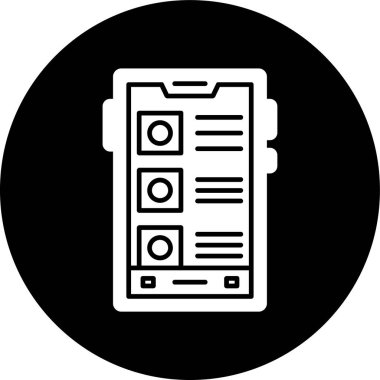 akıllı telefon simgesi, vektör illüstrasyonu basit tasarım