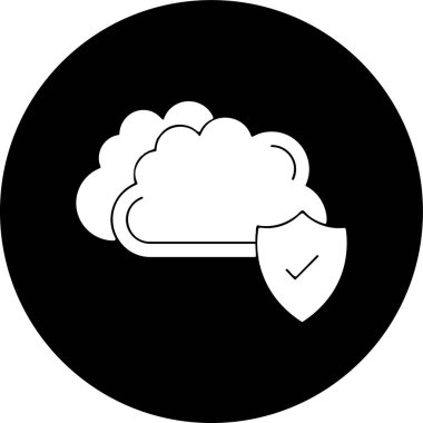 Bulut hesaplama simgesi, vektör illüstrasyonu basit tasarım