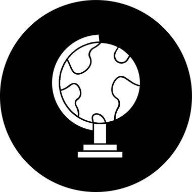 toprak küresi simgesi, vektör illüstrasyonu basit tasarım