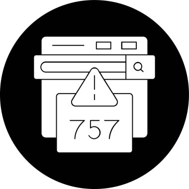 757 Hata simgesi, vektör illüstrasyonu basit tasarım