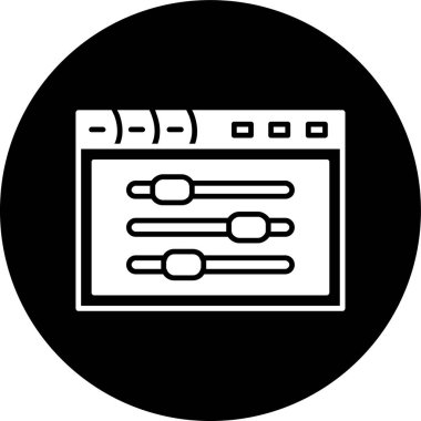 denetim simgesi, vektör illüstrasyonu basit tasarım