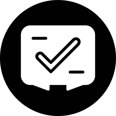 Yorum denetimi simgesi, vektör illüstrasyonu basit tasarım