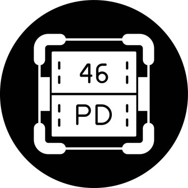 Paladyum simgesi, vektör illüstrasyonu basit tasarım