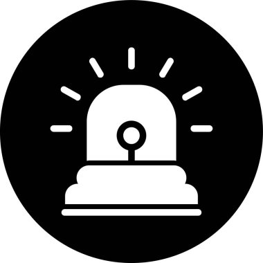 Siren Simgesi, vektör illüstrasyonu basit tasarım