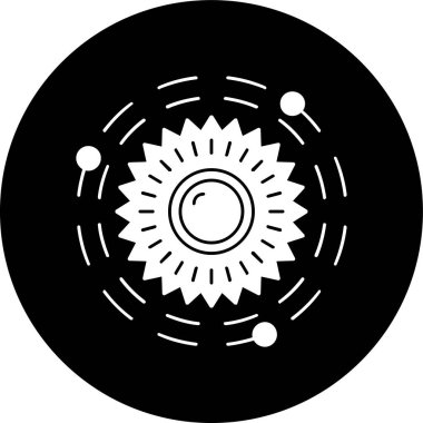 Güneş simgesi, vektör illüstrasyonu basit tasarım