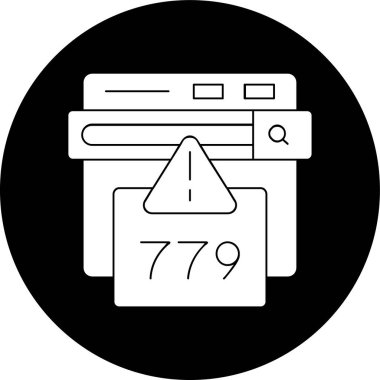 779 Hata simgesi, vektör illüstrasyonu basit tasarım
