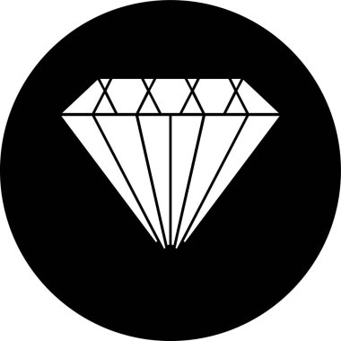 Elmas simgesi, vektör illüstrasyonu basit tasarım