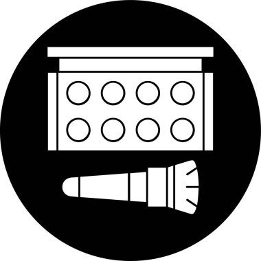 Makyaj Paleti simgesi, vektör illüstrasyonu basit tasarım