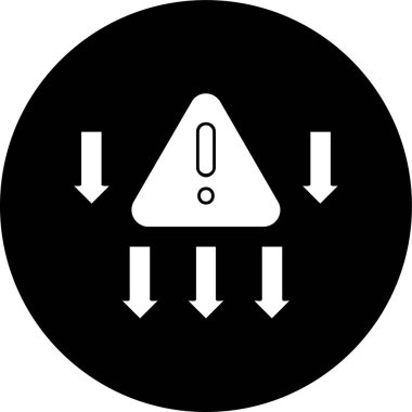 Uyarı simgesi, vektör illüstrasyonu basit tasarım