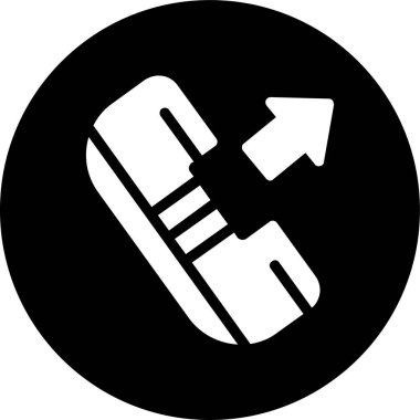 Giden simge, vektör illüstrasyonu basit tasarım