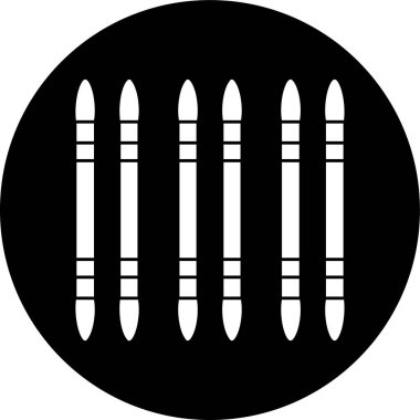 Cotton Buds simgesi, vektör illüstrasyonu basit tasarım