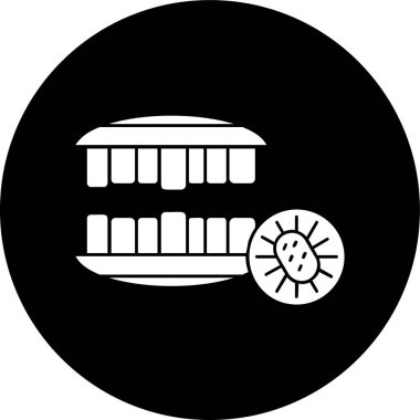 Bakteri simgesi, vektör illüstrasyonu basit tasarım