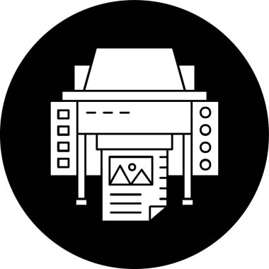 Simge yazdırılıyor, vektör illüstrasyonu basit tasarım