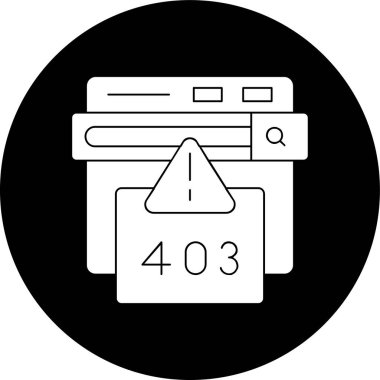 403 Hata simgesi, vektör illüstrasyonu basit tasarım