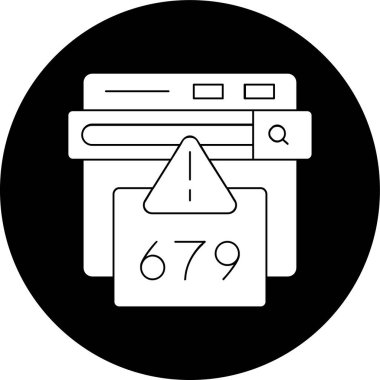 679 Hata simgesi, vektör illüstrasyonu basit tasarım