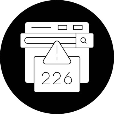 226 Hata simgesi, vektör illüstrasyonu basit tasarım