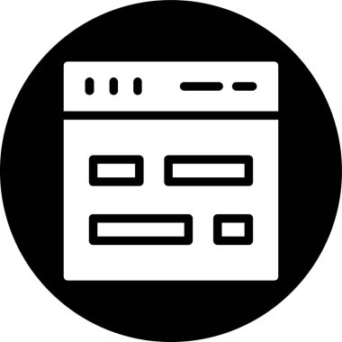 Browser icon, vector illustration simple design