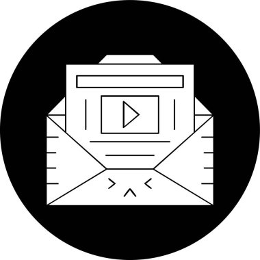 video simgesi, vektör illüstrasyonu basit tasarım