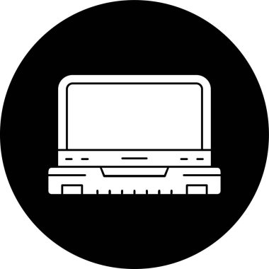 dizüstü bilgisayar simgesi, vektör illüstrasyonu basit tasarım