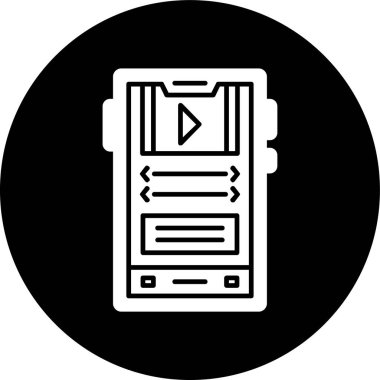 akıllı telefon simgesi, vektör illüstrasyonu basit tasarım