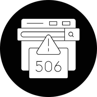 506 Hata simgesi, vektör illüstrasyonu basit tasarım