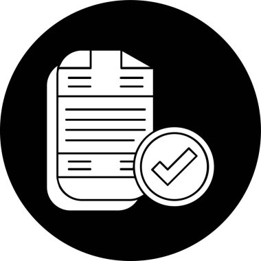 Onaylanmış simge, vektör illüstrasyonu basit tasarım