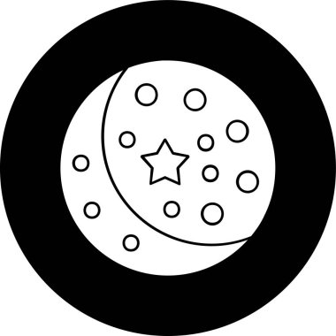 Ay simgesi, vektör illüstrasyonu basit tasarım