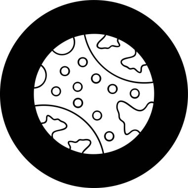 gezegen simgesi, vektör illüstrasyonu basit tasarım