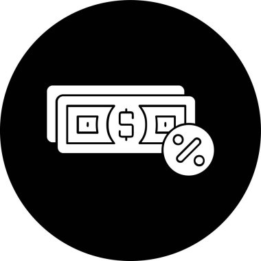 yüzde simgesi, vektör illüstrasyonu basit tasarım