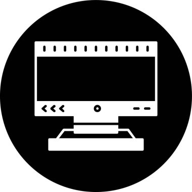 bilgisayar simgesi, vektör illüstrasyonu basit tasarım