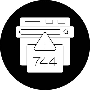 744 Hata simgesi, vektör illüstrasyonu basit tasarım