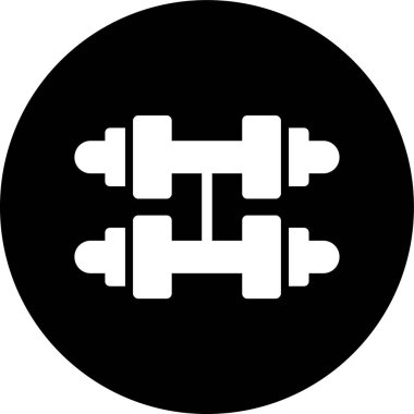 spor salonu simgesi, vektör illüstrasyonu basit tasarım