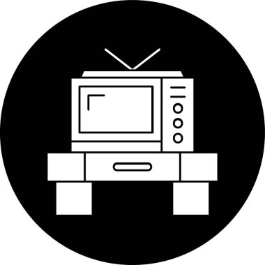 televizyon simgesi, vektör illüstrasyonu basit tasarım