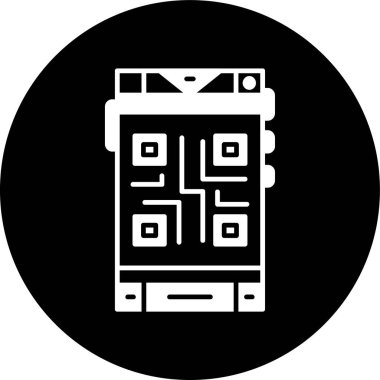 QR kod simgesi, vektör illüstrasyonu basit tasarım