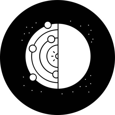 Çekirdek simgesi, vektör illüstrasyonu basit tasarım