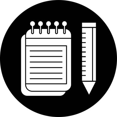 notepad simgesi, vektör illüstrasyonu basit tasarım