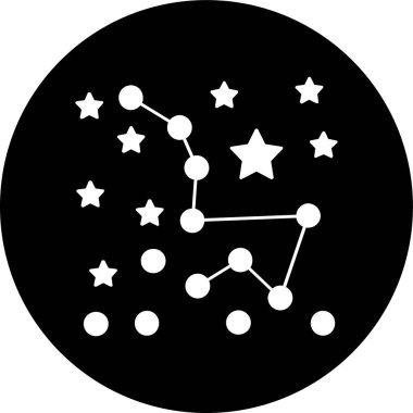 Takımyıldız simgesi, vektör illüstrasyonu basit tasarım