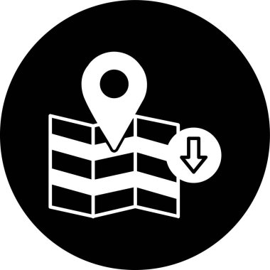 harita simgesi, vektör illüstrasyonu basit tasarım