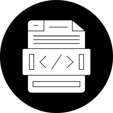 Coding icon, vector illustration simple design
