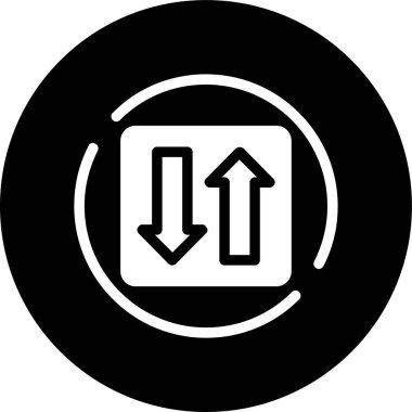 Sıralama simgesi, vektör illüstrasyonu basit tasarım