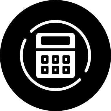 Calculator icon, vector illustration simple design
